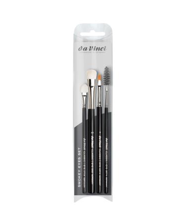 Da Vinci SMOKEY EYES BRUSH SET 4 pieces with make-up instructions Handmade in Germany 1 piece