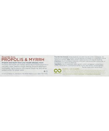 Tom's of Maine Propolis & Myrrh Fluoride Free Toothpaste - Fennel 5.5oz | Natural Oral Care - Buy Online on GoSupps.com