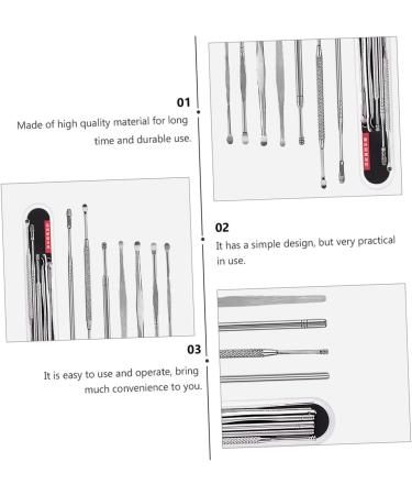 7pcs Stainless Steel Ear Picking Tool Set - Ear Cleaning Kit for Ear Wax Removal and Care - Buy Online on GoSupps.com