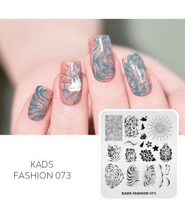 Kads FA064 Nail Art Stamping Plate - Fashion Series DIY Decoration Tool for Stunning Nail Designs - Buy Online on GoSupps.com