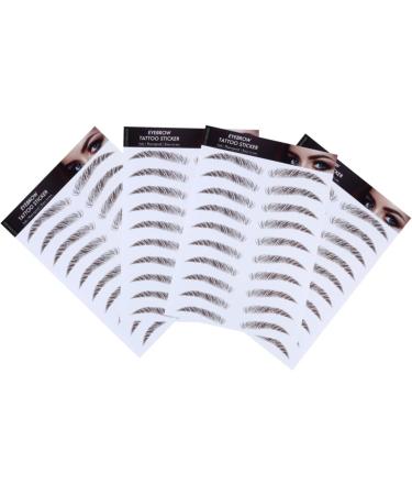 OHPHCALL 20 Pcs Eyebrow Stickers Authentic Eyebrows Stickers Eyelash Brown Water Transfer Paper with Soy Ink 21x15cmx5pcs Brownx5pcs - Buy Online on GoSupps.com