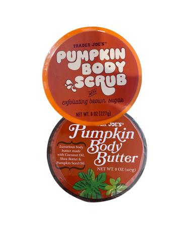 Trader Joe's Pumpkin Body Scrub & Body Butter Set - 8 oz | Nourishing Skincare for All International Shipping Available - Buy Online on GoSupps.com
