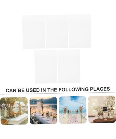 Lurrose 5pcs Plate Board Signboard Blank Mixing Transparent Painting Acrylic Diy Wedding Color Sign 20X15cm 1 - Buy Online on GoSupps.com
