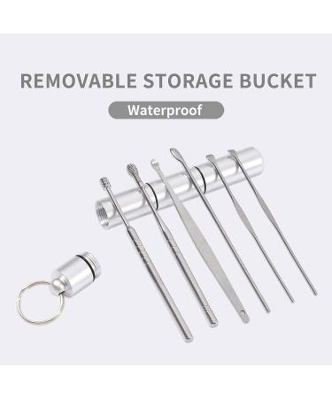 TOOKICHI 6-in-1 Ear Wax Removal Kit - Stainless Steel Ear Pick Tools with Keychain Box - Buy Online on GoSupps.com