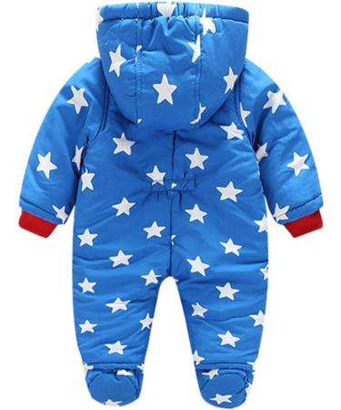 Baby Boys Winter Hooded Romper Snowsuit with Gloves & Booties | Cotton Jumpsuit | 6-9 Months - Buy Online on GoSupps.com