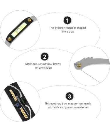 Beavorty 2pcs Bow Eyebrow Ruler Eyebrow Ruler for Microblading Eyebrow Horizontal Ruler Metal Draw a Line - Buy Online on GoSupps.com