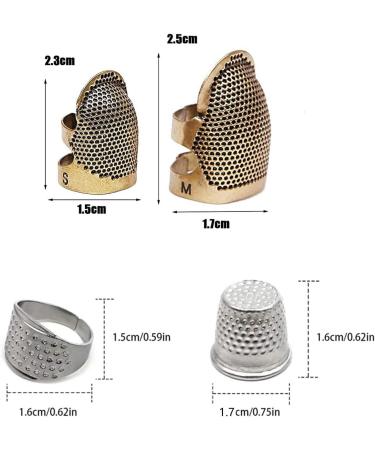 Suxgumoe Metal Sewing Thimble Finger Protector Set for Quilting & Embroidery - 6 Pieces - Buy Online on GoSupps.com