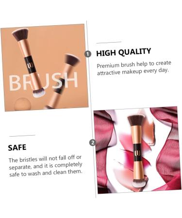 Angoily Travel Makeup Brush 1pc Double-ended Makeup Brush Artificial Fiber Face Miss Beauty Products Rose Gold Makeup Brush - Buy Online on GoSupps.com
