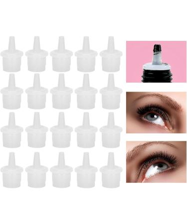 Dioche 20Pcs Eyelash Glue Replacement Eyelash Glue Bottle Nozzle Caps Universal Glue Bottle Mouth False Eyelash Grafting Adhesive Adhesive Bottle Plug - Buy Online on GoSupps.com