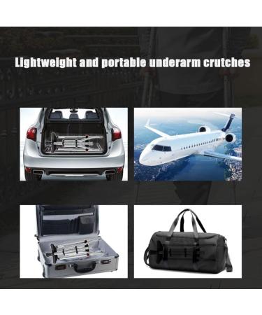 Adult Crutches Adult Armpit Crutches Light Aluminum Folding Crutches Button Height Adjustment Non-Slip Crutches for The Elderly with Walkers Convenien Lucky Star - Buy Online on GoSupps.com