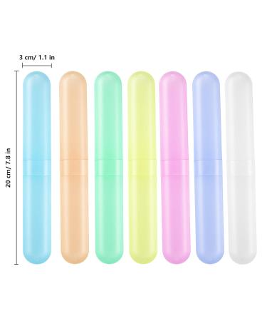 20 Pcs Travel Toothbrush Case Holder Plastic Portable Toothbrush Storage - Multicolor - Buy Online on GoSupps.com