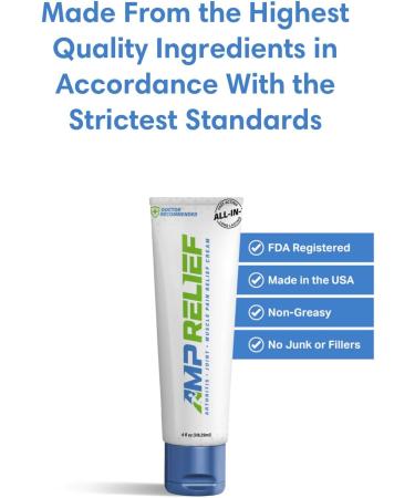 All Natural Topical Pain Cream - 4oz with Arnica Boswellia & Eucalyptus | Buy Internationally - Buy Online on GoSupps.com