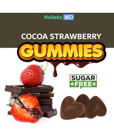 Holistic MD Lower Cortisol for Women and Men - Best Cortisol Blocker with Clinically Researched Ingredients - Sugar Free with Monk Fruit - 60 Chocolate Strawberry Flavor Gummies - Buy Online on GoSupps.com