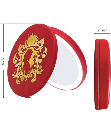 Disney Princess Snow White LED Compact Mirror with USB - Round Lighted Makeup Mirror with Magnify Glass - Buy Online on GoSupps.com