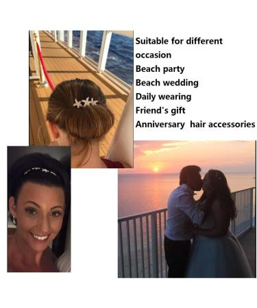 ANBALA Bride Crystal Starfish Hair Pins - Set of 18 | Beach Wedding Hair Accessories for Women and Girls - Buy Online on GoSupps.com