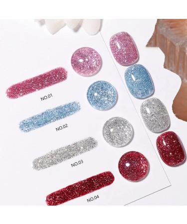 10ml UV Nail Art Gel Soak Off Gel Varnish Lacquer Broken Diamond Phototherapy Glue Glitter Gel Nail Polish Gel - (Color: 1) - Buy Online on GoSupps.com