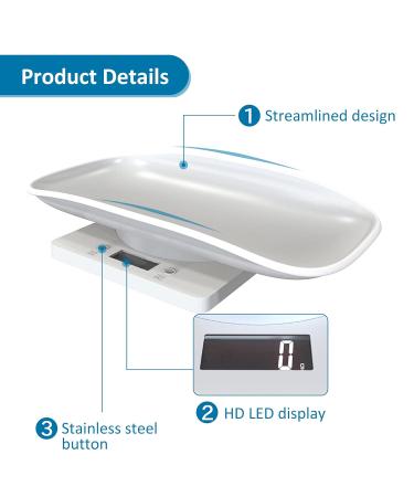 Buy Digital Pet Scales | Electronic LCD Weight Scale for Small Animals & Kitchen Use - Max 10 kg - Buy Online on GoSupps.com