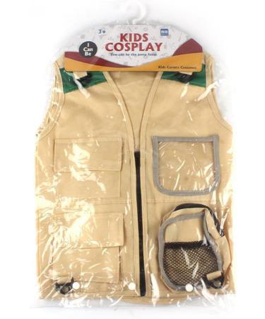 Zalati Kids Cargo Vest with Hat - Explorer Adventure Safari Style for Outdoor Activities - Buy Online on GoSupps.com