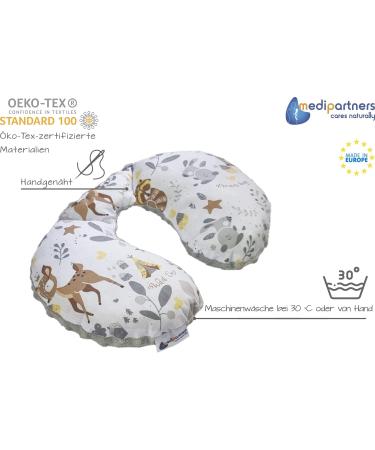 Medi Partners Neck Pillow for Kids - 100% Cotton/Minky Neck Support for Car & Travel - Sleep Neck Pillow (Deer with Gray Minky) - International Shipping Available - Buy Online on GoSupps.com