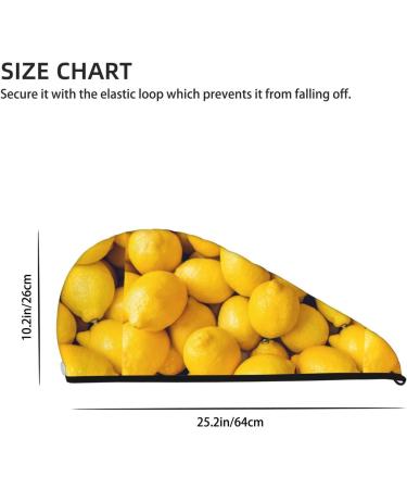 Premium Hair Towel Wrap - Quick Drying Towel Turban in Ripe Yellow Lemon | Perfect for Fast Hair Drying - Buy Online on GoSupps.com