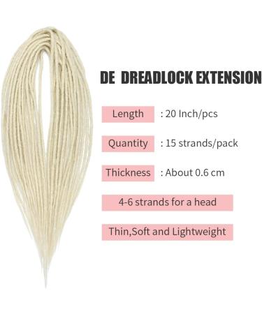 15 Strands Double ended Dreadlocks Extensions 20 Blonde Soft Synthetic Faux Dreads Reggae Crochet Braided Dread Extensions Double Ended DE-613# - Buy Online on GoSupps.com