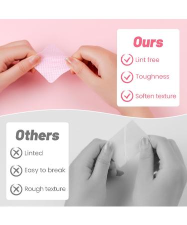 Lint Free Nail Wipes - 540PCS Non-Woven Nail Polish Remover Pads for Eyelash Extensions & Nail Prep - Soft Acetone Wipes in Pink - Buy Online on GoSupps.com