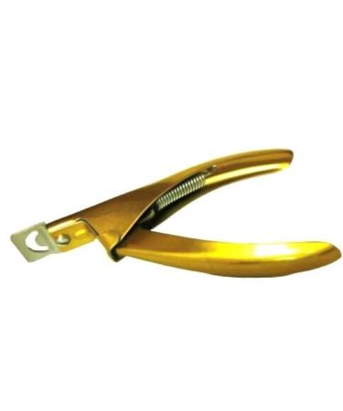 Nail Clippers Tip Cutters for Acrylic False Fake Gel Artificial Nails Rustproof Sharp Professional Manicure Pedicure Trimmer Nail Care Tools (Gold)