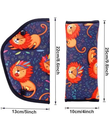 Kids Seatbelt Adjuster & Travel Pillow - Rainbow Pattern | Neck Support & Shoulder Pad for Car Seat & Pushchair - Buy Online on GoSupps.com