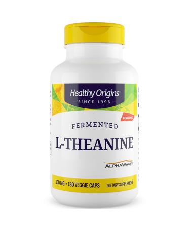 Healthy Origins, L-Theanine, 100mg, 180 Vegan, Vegetarian, Soy Free, Gluten Free, Non-GMO
