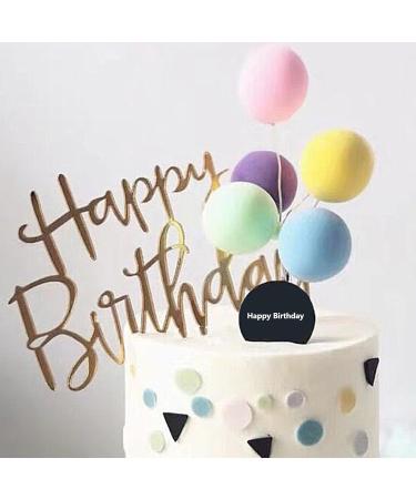 CiCy 24 Piece Colorful Balloon Cake Topper Clay Balloon Cake Picks Round Shape Balloons Dessert Cupcake Topper for Birthday Wedding Party Cake Decoration - Buy Online on GoSupps.com