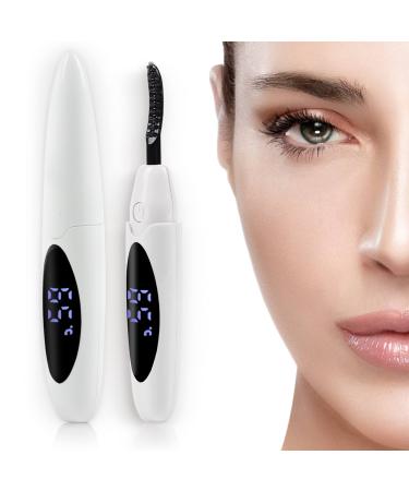 Heated Eyelash Curlers Lash Curler:Electric Eyelash Curlers, Rechargeable Lash Curler with Eyelash Comb for Quick Natural Curling Makeup Natural Curling Eye Lashes and 24 Hours Long Lasting White - Buy Online on GoSupps.com