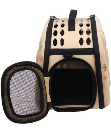 Yimidear Breathable Folding Outdoor Pet bag for Dog Cat Comfort Travel Medium Size Pet Carrier (Beige) - Buy Online on GoSupps.com