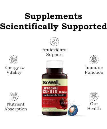 CoQ10 100mg - 3X Better Absorption Antioxidant | Heart Health & Energy - 60 Softgels - Buy Online on GoSupps.com