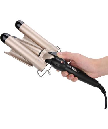 KUIKUI Three Barrel Curling Iron Wand for Effortless S-Shaped Waves - Adjustable Hair Curler Waver Crimper Hair Styling Tool - Buy Online on GoSupps.com