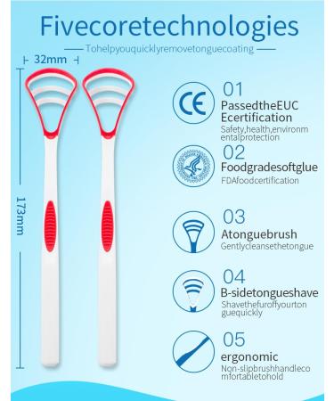 YANDY Tongue Scraper & Brush Set - Fresh Breath Solution for Adults & Kids (Pack of 2 - Buy Online on GoSupps.com