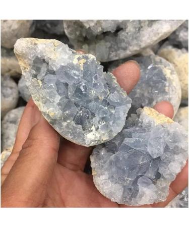 Natural raw Blue Celestine Crystal Gemstone geode Metaphysical ChakraRough Stone for Home Decor Stone Crystal Reiki - Buy Online on GoSupps.com