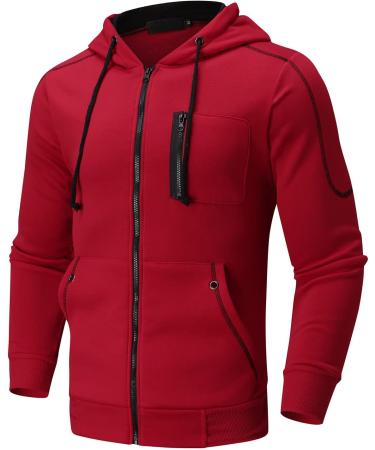 Hanxiulin Men's Training Suits - Premium Cotton Sportswear for Autumn & Winter Jogging - Red 3XL - Buy Online on GoSupps.com