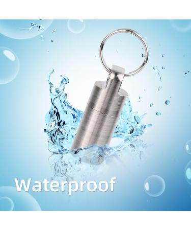 SW633 Micro Titanium Portable Pill Case Keychain | Waterproof Mini Pill Holder for Travel & Camping | Includes Titanium Clip & Stainless Steel Necklace - Buy Online on GoSupps.com
