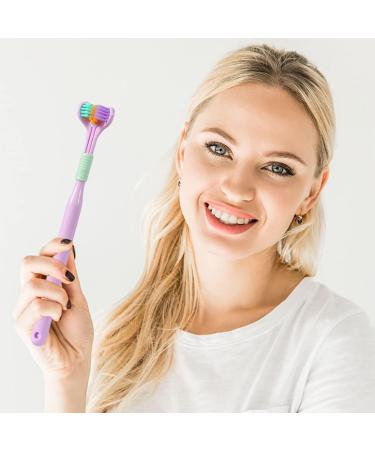 Shenruifa 4-Pack V-Shaped Toothbrushes for Adults - Soft Bristles Non-Slip Design Three-Sided Cleaning - Buy Online on GoSupps.com