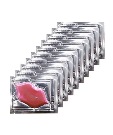 Reengull 30 PCS Crystal Pink Collagen Lip Mask for Dry Lips  Membrane Moisturizing Gel Lip Pads  Great for Chapped Lips  Natural Remove Dead Skin and Plump Your Lips (30 PCS Pink)