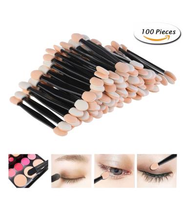 AKOAK 100 Pcs Soft Latex Sponge Eye Shadow Stick - Double-sided Disposable Brushes & Glitter Tools for Perfect Eye Makeup - Buy Online on GoSupps.com