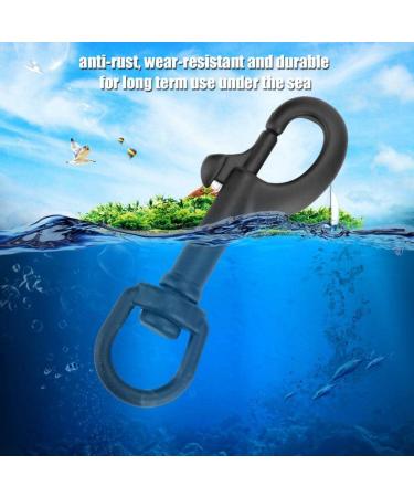 Premium Stainless Steel Bolt Snap Diving Hook - Vertebral Carabiner & Scuba Accessories Kit - 75mm Black - Buy Online on GoSupps.com