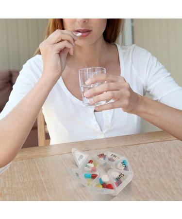 Weekly Pill Box Organizer - Moisture-Proof Portable Pill & Vitamin Case for Supplements - Compact 1-Pack Black - Buy Online on GoSupps.com
