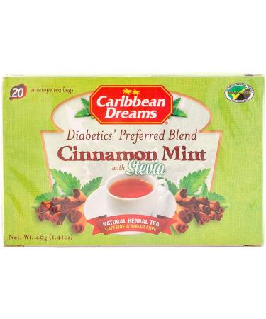 Caribbean Dreams Cinnamon Mint Diabetic Tea 6 x 20 s