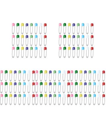 iplusmile 500 Pcs Safety Pin Diaper Newborn Nappy Safety Hijab Pin Saftey Pin Baby Clothes Safety Plastic Head Safety Girl Scout Swaps Towel Bibs Baby Diaper Pin Fastener Steel Toddler Child 5.4x1cmx5pcs Colorfulx5pcs