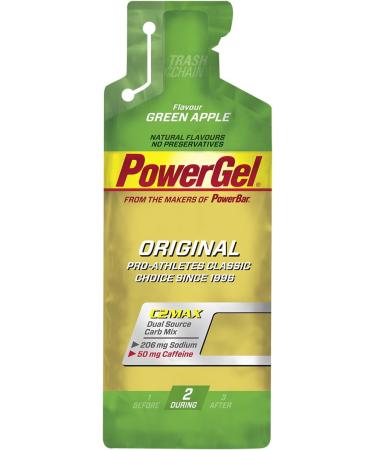 Power Gel Original with Carbohydrates & Caffeine | 24 x 41g Vegan Gel - Green Apple | No Preservatives - Buy Online on GoSupps.com