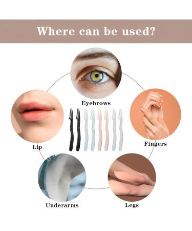 Truein 8 Eyebrow Razors - Foldable Safety Face Razors for Women Multi-Purpose Eyebrow Shaper & Shaver Blades - Buy Online on GoSupps.com