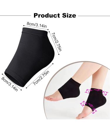 3 Pairs Gel Heel Protectors Padded Heel Socks Heel Support for Plantar Fasciitis Silicone Moisturizing Socks Ventilate Gel Socks for Open Toe Care Skin Cracked Heel Men Women - Buy Online on GoSupps.com