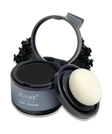 Root Cover Up Hair Topper Powder for Concealing Hair Loss Thinning Hair and Bald Spots - Long-Lasting Natural-Looking Color for Hairline Shadows Beard Lines and More Black