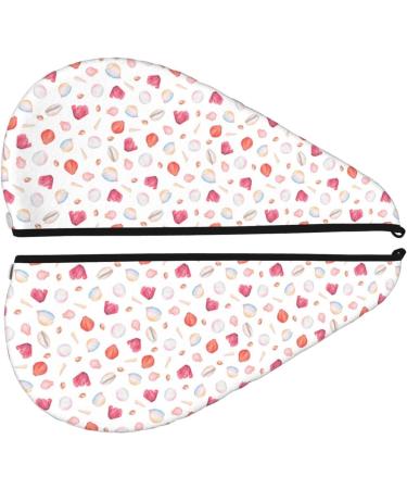 Hair Towel Wrap - Quick Drying Turban with Button Stylish Red Coral & Scallop Seashell Design - Buy Online on GoSupps.com